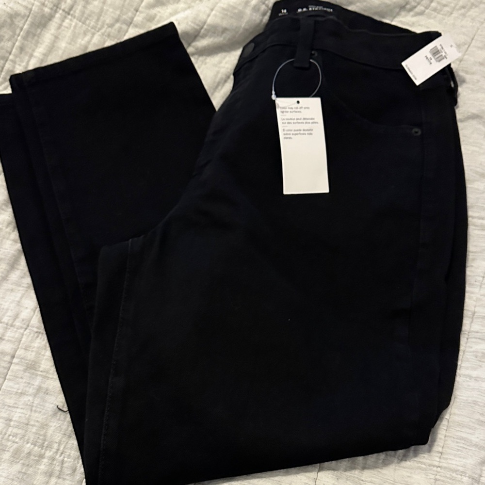 Old Navy High-Rise Straight Black Jeans